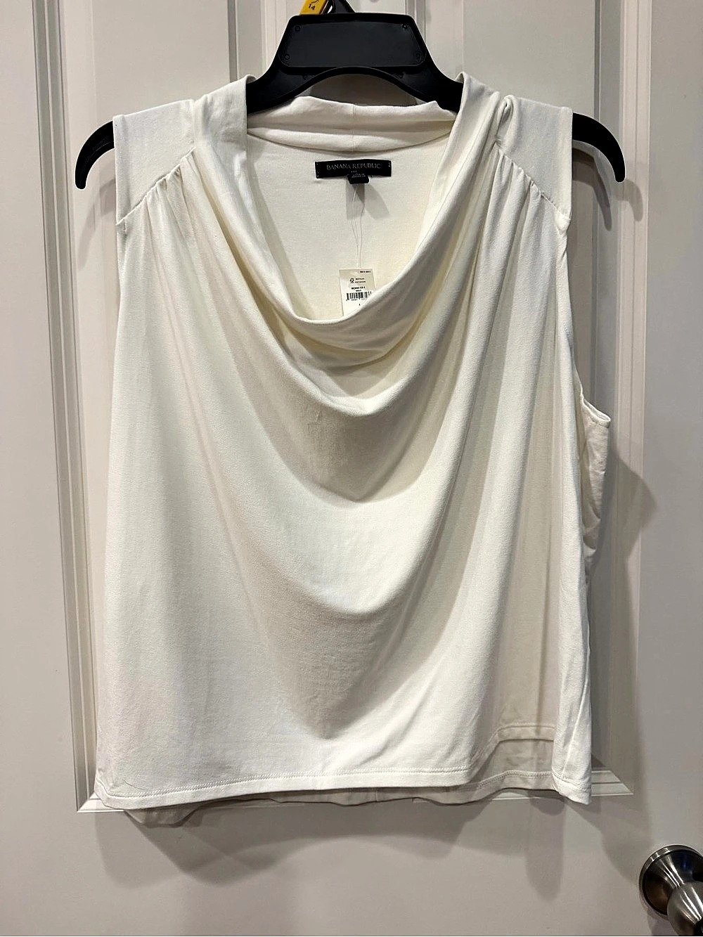 Banana Republic Cowl Neck Tank Top in White Size Large NWT